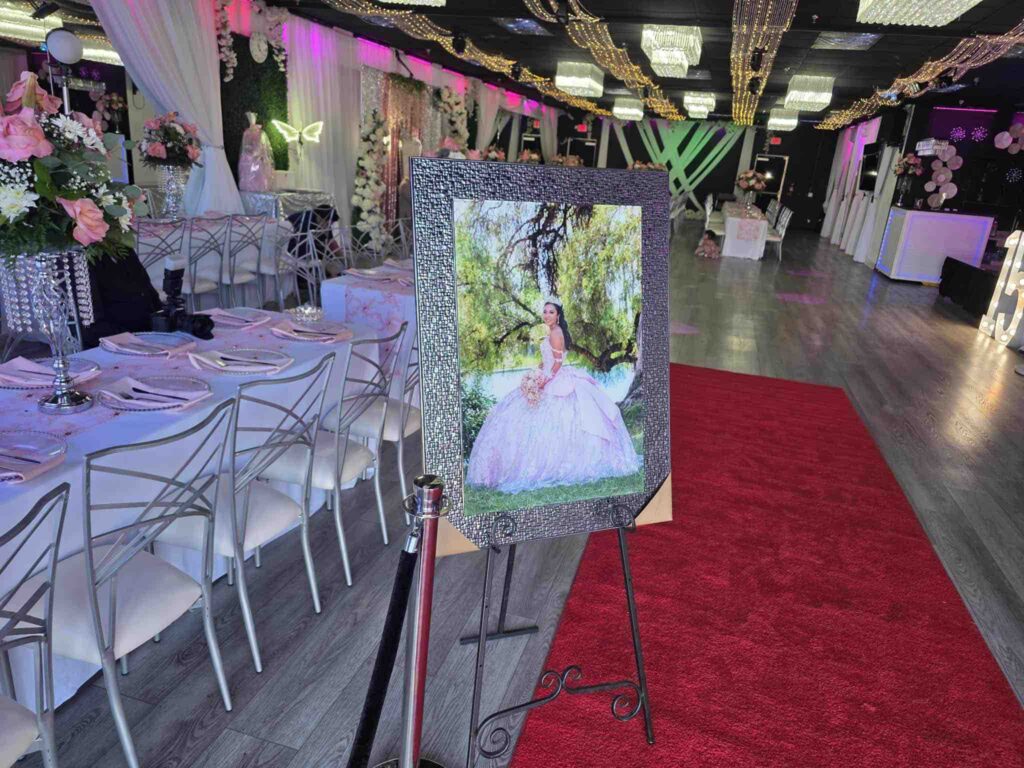 Red Carpet Entrance of OC Salsa Venue & Banquet Hall in Fountain Valley