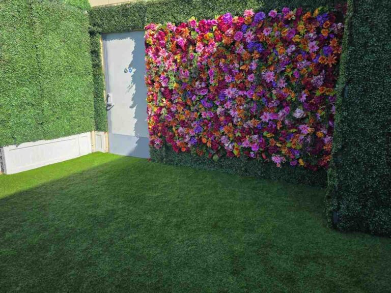 El patio al aire libre del área del jardín en OC Salsa Venue and Banquet Hall en Fountain Valley