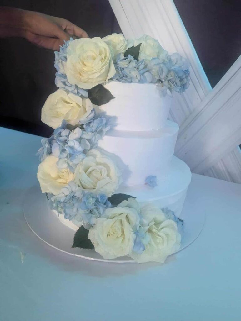 Wedding Cake at OC Salsa Event Venue & Banquet Hall in Fountain Valley