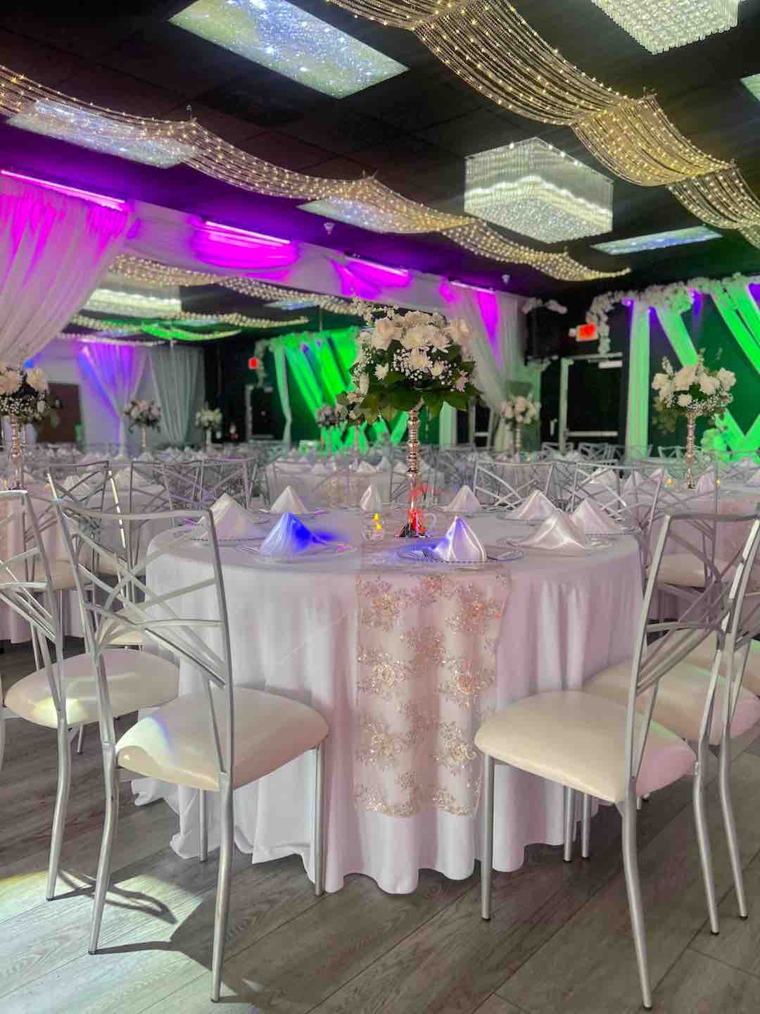 Decorated ballroom at OC Salsa Venue