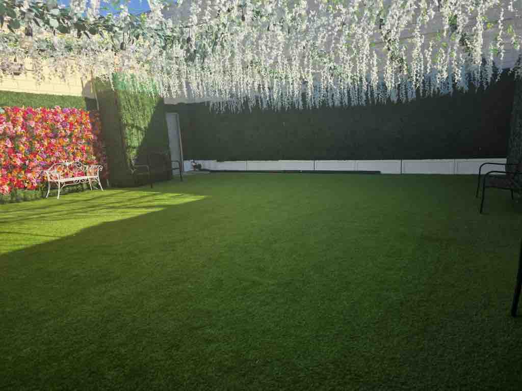 The Garden area outdoor patio at OC Salsa Venue and Banquet Hall in Fountain Valley