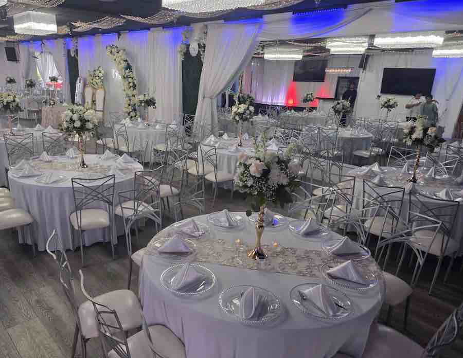 Decorated ballroom at OC Salsa Venue