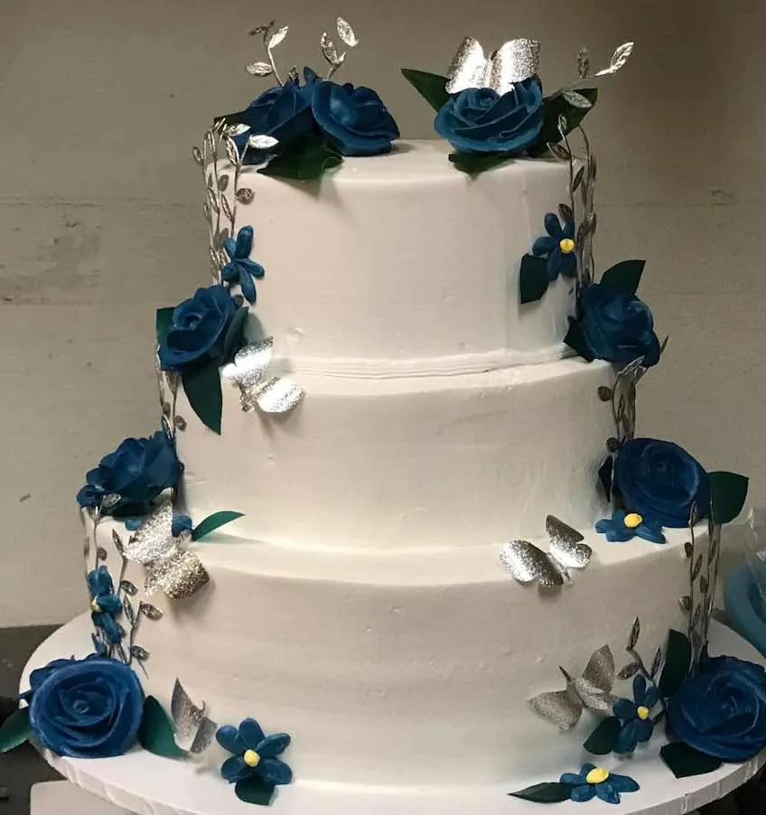 Wedding Cake at OC Salsa Event Venue & Banquet Hall in Fountain Valley